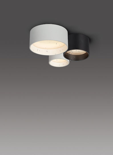 VK Lighting Plafonieră de Tavan Baie 18.5buc Neagră cu LED Integrat