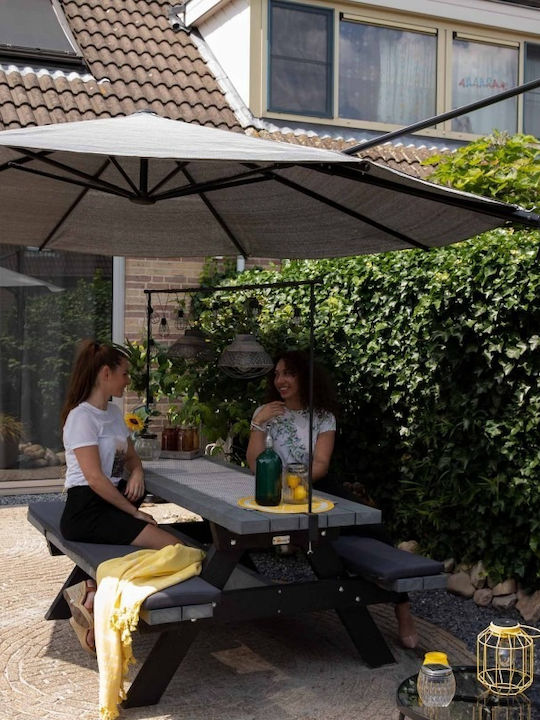 Κρεμαστή Στρογγυλή Αλουμινίου Γκρι Φ3.5m