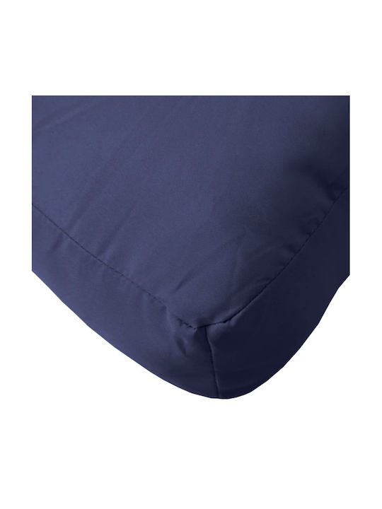 vidaXL Waterproof Bench Cushion for Palette with Backrest Navy Blue 2pcs 50x50cm