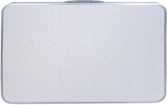 Table Aluminum for Camping Foldable in Case 80x60x70cm White