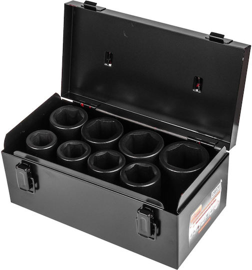 Richmann Căpăcei Pneumatic - Pneumatic Hexagonali Lungi cu Patrat de Prindere 3/4" Set 8buc