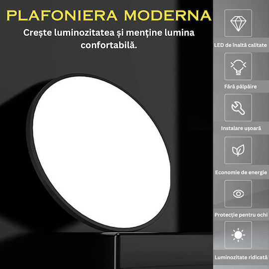 Rotund Panou LED Putere 38W cu Alb Rece Lumini