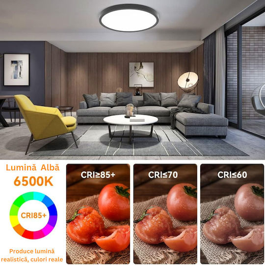 Rotund Panou LED Putere 38W cu Alb Rece Lumini