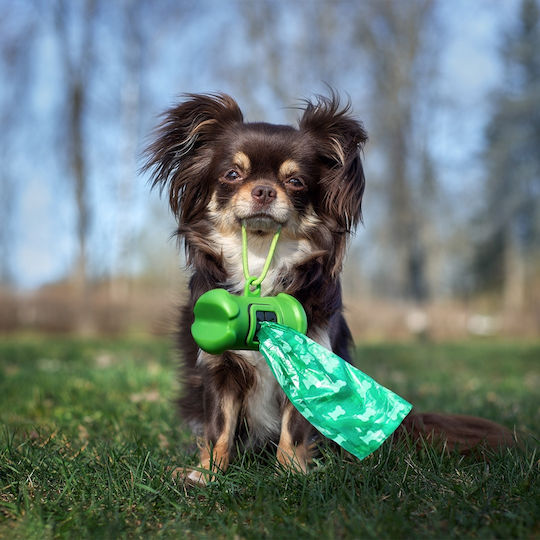 All For Paws Tasche mit Hundekotbeuteln Grün