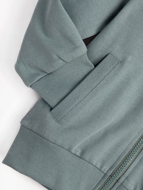 Kinderstrickjacke mit Kapuze Benzin