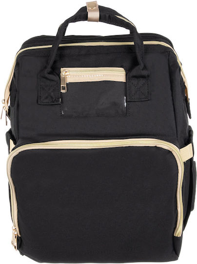 Wickeltasche-Wickelrucksack Schwarz 35x45x14cm.