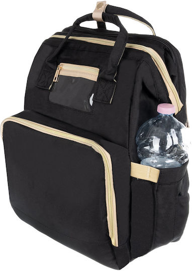 Wickeltasche-Wickelrucksack Schwarz 35x45x14cm.