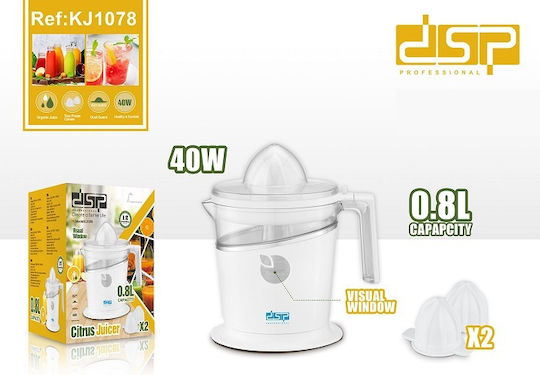 DSP Electric Juicer 40W with 800ml Capacity White