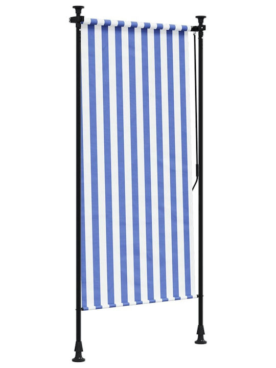 vidaXL Terrace Sideway Sunshade Roller with LED Light Blue 1x2.7cm