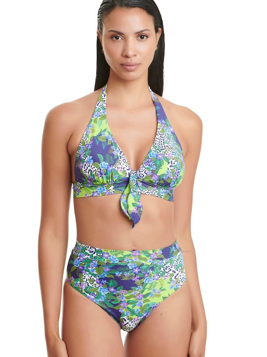 Bikini Slip Ψηλόμεσο Μπλε