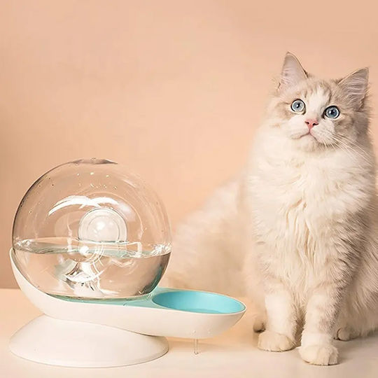 All For Paws Bowl with Container Water for Dog & Cat with Base 2.8lt in White Color