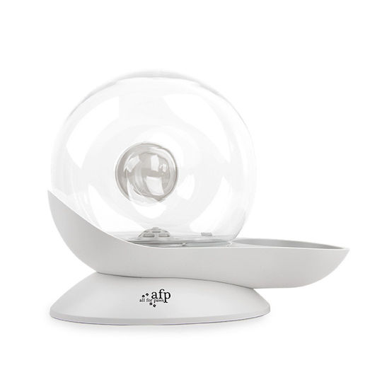 All For Paws Bowl with Container Water for Dog & Cat with Base 2.8lt in White Color