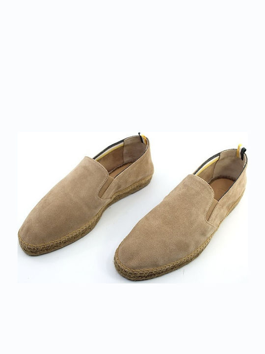 Din piele Espadrile pentru bărbați în culoarea Bej