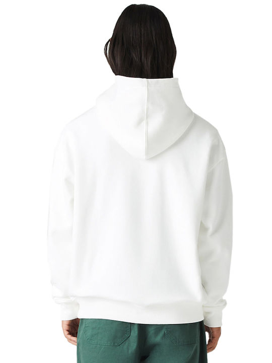 Lacoste Men's Sweatshirt with Hood and Pockets white