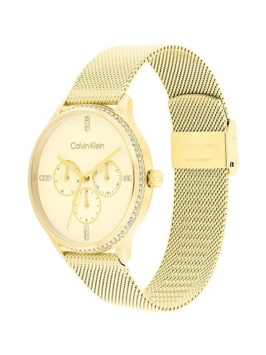 Calvin Klein Uhr mit Gold Metallarmband