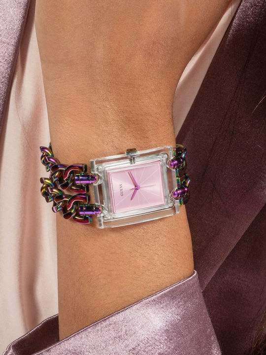 Guess Ρολόι Μπαταρίας με Μεταλλικό Μπρασελέ Guess Ρολόι Μπαταρίας με Μεταλλικό Μπρασελέ