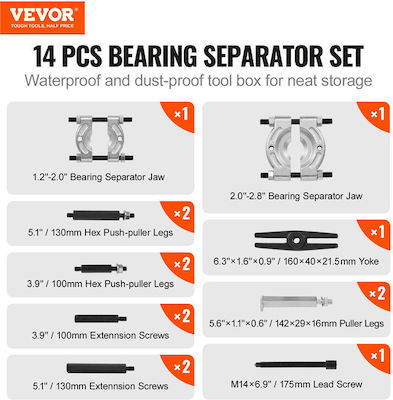 Vevor Set Puller Tools for Bearings 14pcs