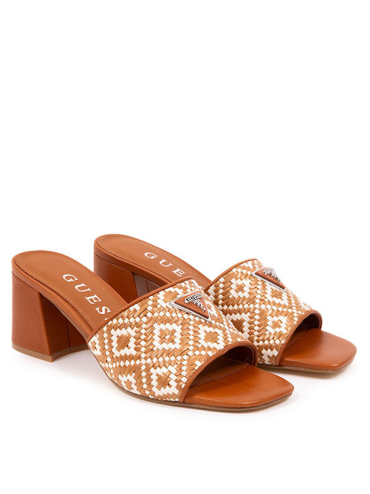 Guess Heel Mules Tabac Brown