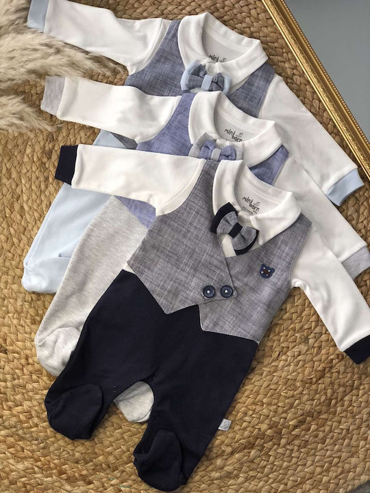 Miniborn Baby Bodysuit Set Grey