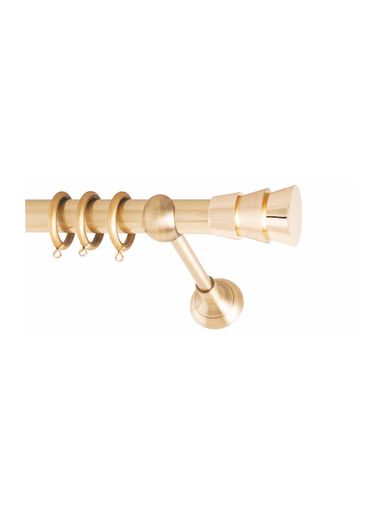 Frans Metallic Curtain Pole Triplo Single Φ25mm 180cm Gold