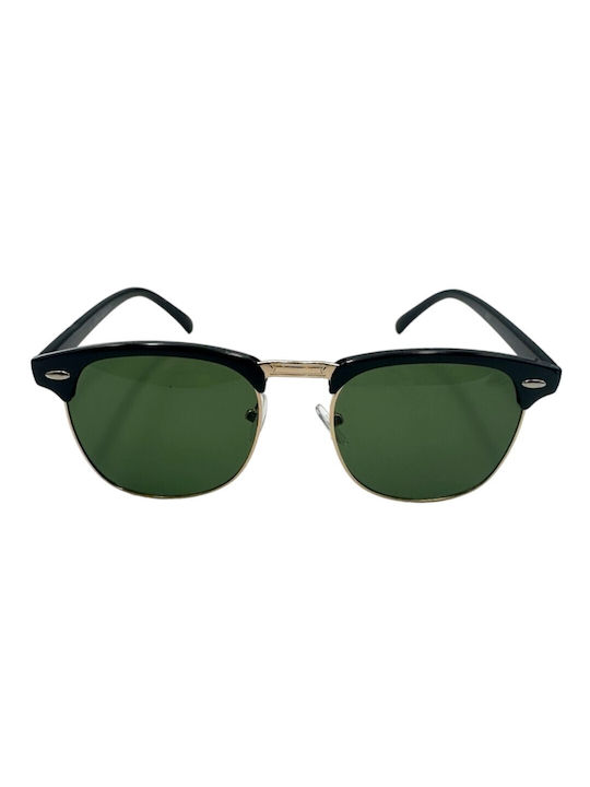 V-store Sunglasses with Black Frame and Green Lens 3016GREEN