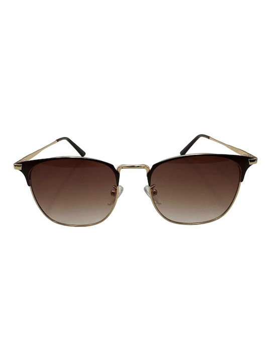 V-store Women's Sunglasses with Brown Frame and Brown Gradient Lens 80-704GOLD