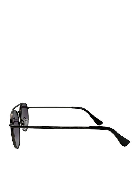 V-store Unisex Sunglasses with Black Metal Frame and Black Gradient Lens 80-800PURPLE