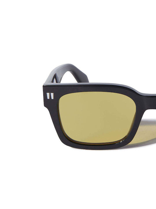 Off White Sunglasses with Black Plastic Frame and Yellow Lens OERI108S24PLA001-1018