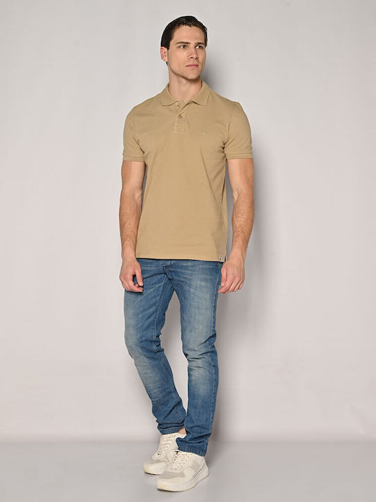 Polo Short Sleeve Blouse Beige