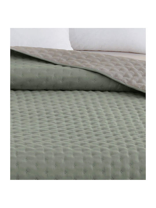 Melinen Renzo Coverlet Single Microfiber Aqua / Dark Grey 160x240cm