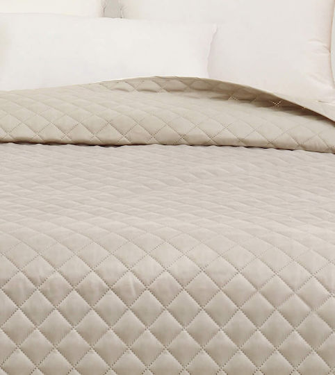 Melinen Tosca Coverlet Queen Size Microfiber Ecru 220x240cm
