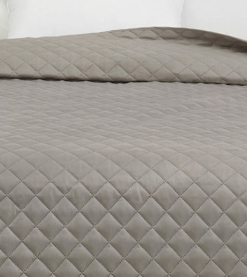 Melinen Tosca Κουβερλί King Size Microfiber Grey 260x240cm