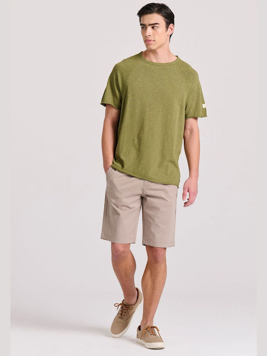 Funky Buddha Men's Short Sleeve T-shirt Khaki