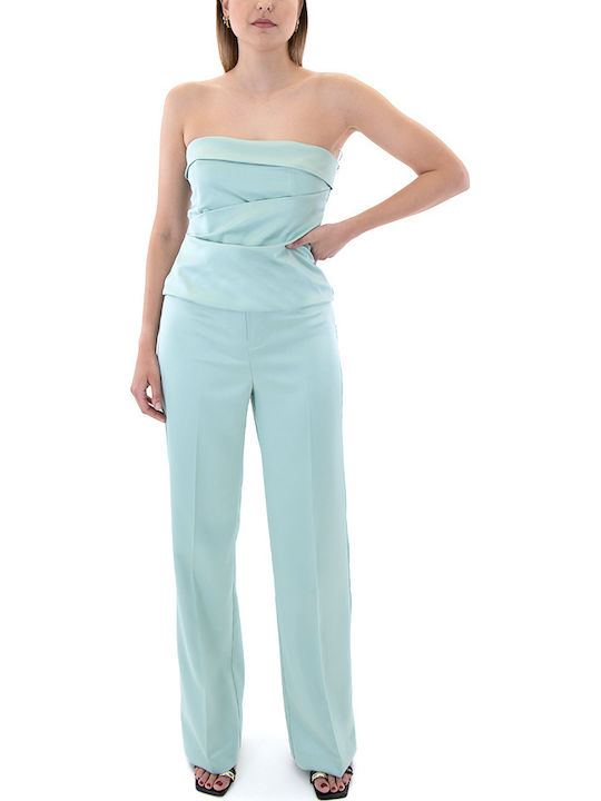 Women's Crop Top Satin Green