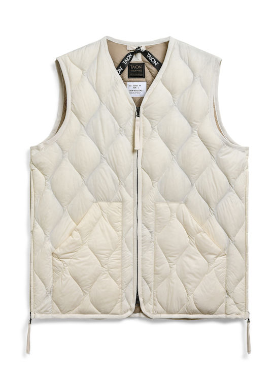Ärmellos Jacke Softshell Wasserdicht und Winddicht Off White