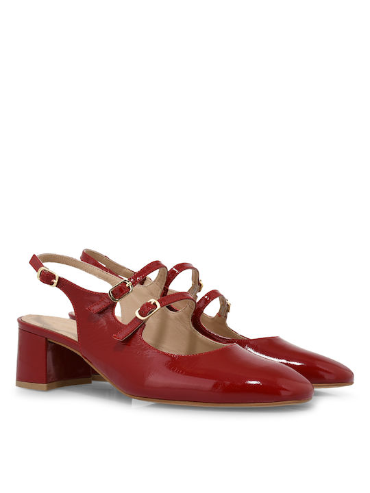 Tsakiris Mallas Leather Red Medium Heels