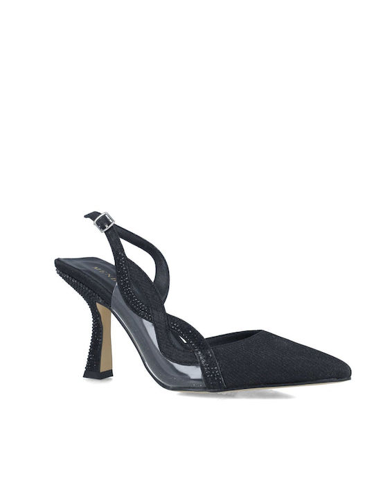 Menbur Synthetic Leather Black Medium Heels