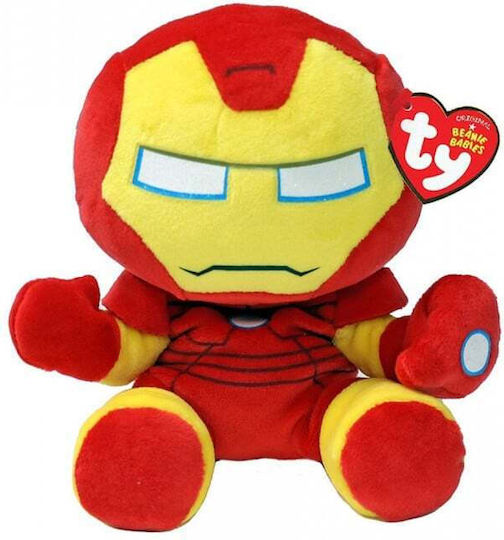 TY Plush Beanie Babies Soft Marvel Iron Man For 3+ Years 15 cm