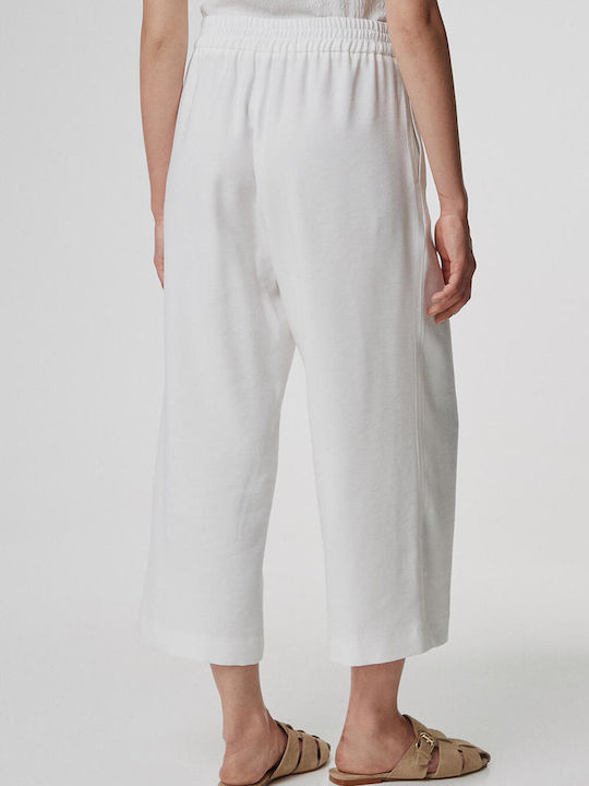 Bill Cost Women's Culottes with Zip with Elastic White