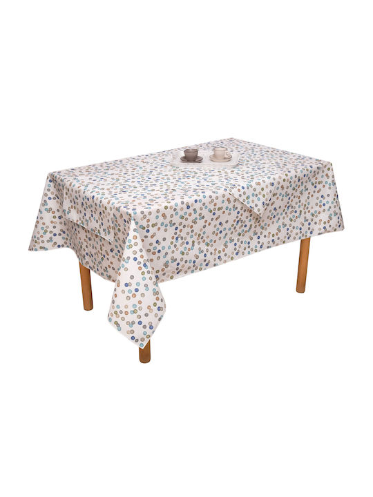 Viopros Tablecloth Stain Resistant Rania Blue 140x220cm