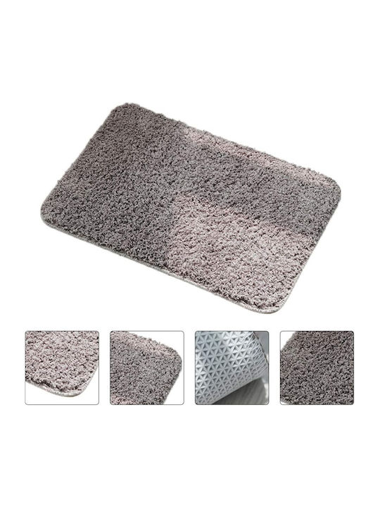 Αντιολισθητικό Σετ Πατάκια Μπάνιου ZE1AG43QWS91L Light Grey 3τμχ