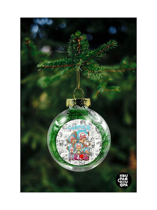 Chopper One Piece Christmas Tree Ornament Transparent Green Filling 8cm