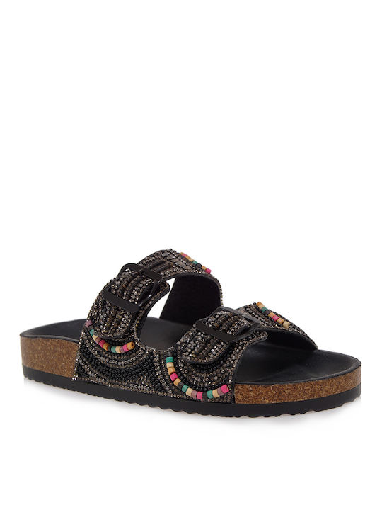 Exe Women's Flat Sandals in Black Color