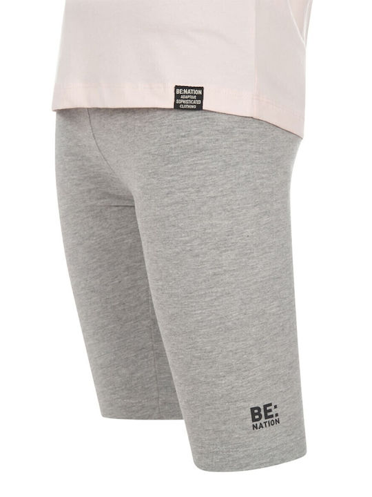Παιδικό Σετ με Κολάν Καλοκαιρινό 2τμχ Pink-grey-multi Color
