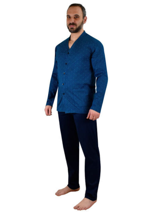 Il Granchio Men's Summer Pajamas Set Blue