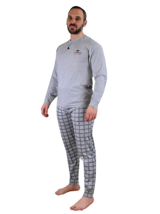 Il Granchio Men's Summer Pajamas Set Gray