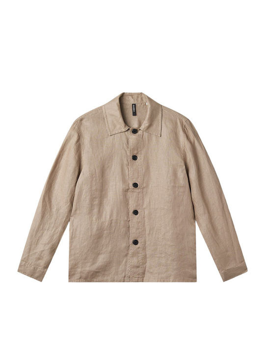 Langärmlig Leinen Hemd Beige