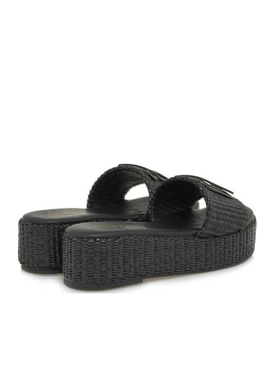Γυναικεία Σανδάλια Flatforms Μαύρα