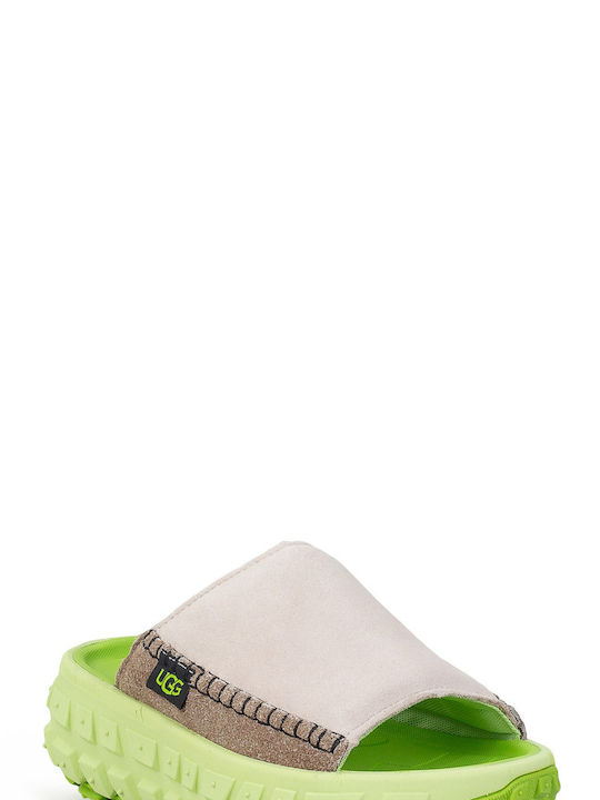Ugg Australia Slide Damen Flache Sandalen in Gray Farbe