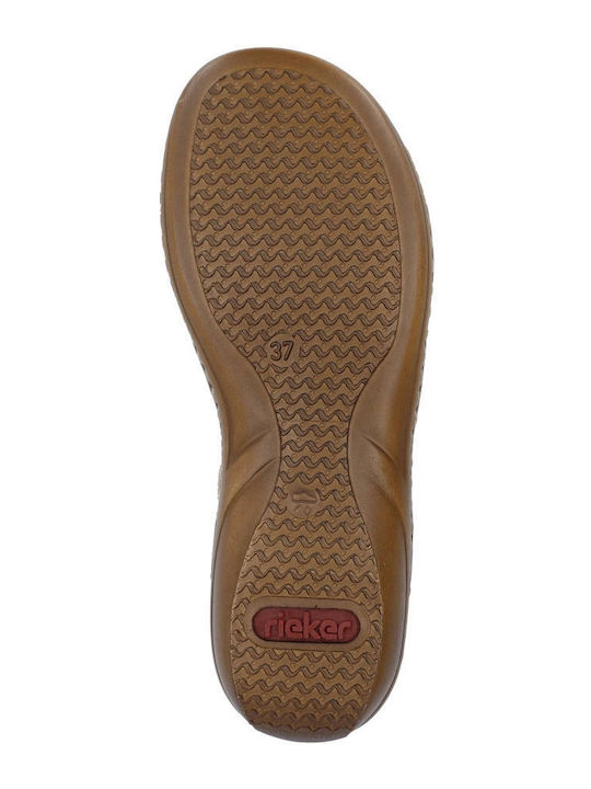 Women's Flat Sandals in Beige Color